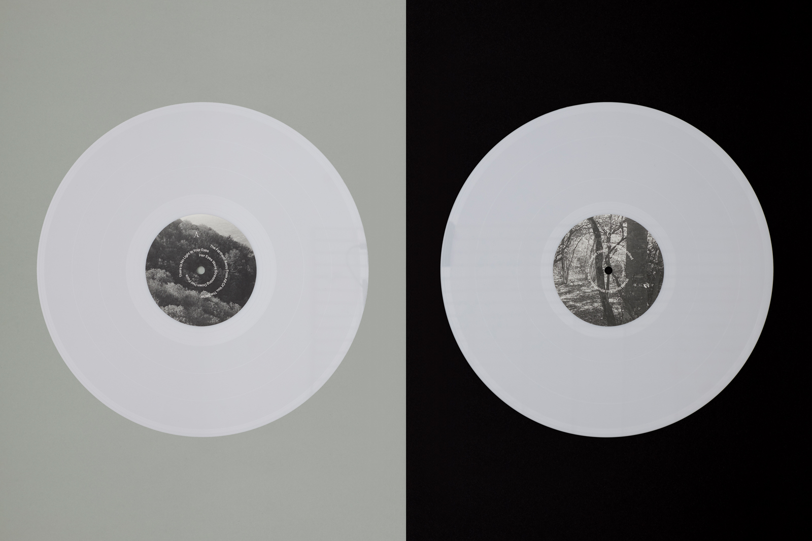 Faces A et C des vinyles pour le projet musical Invisible Waves