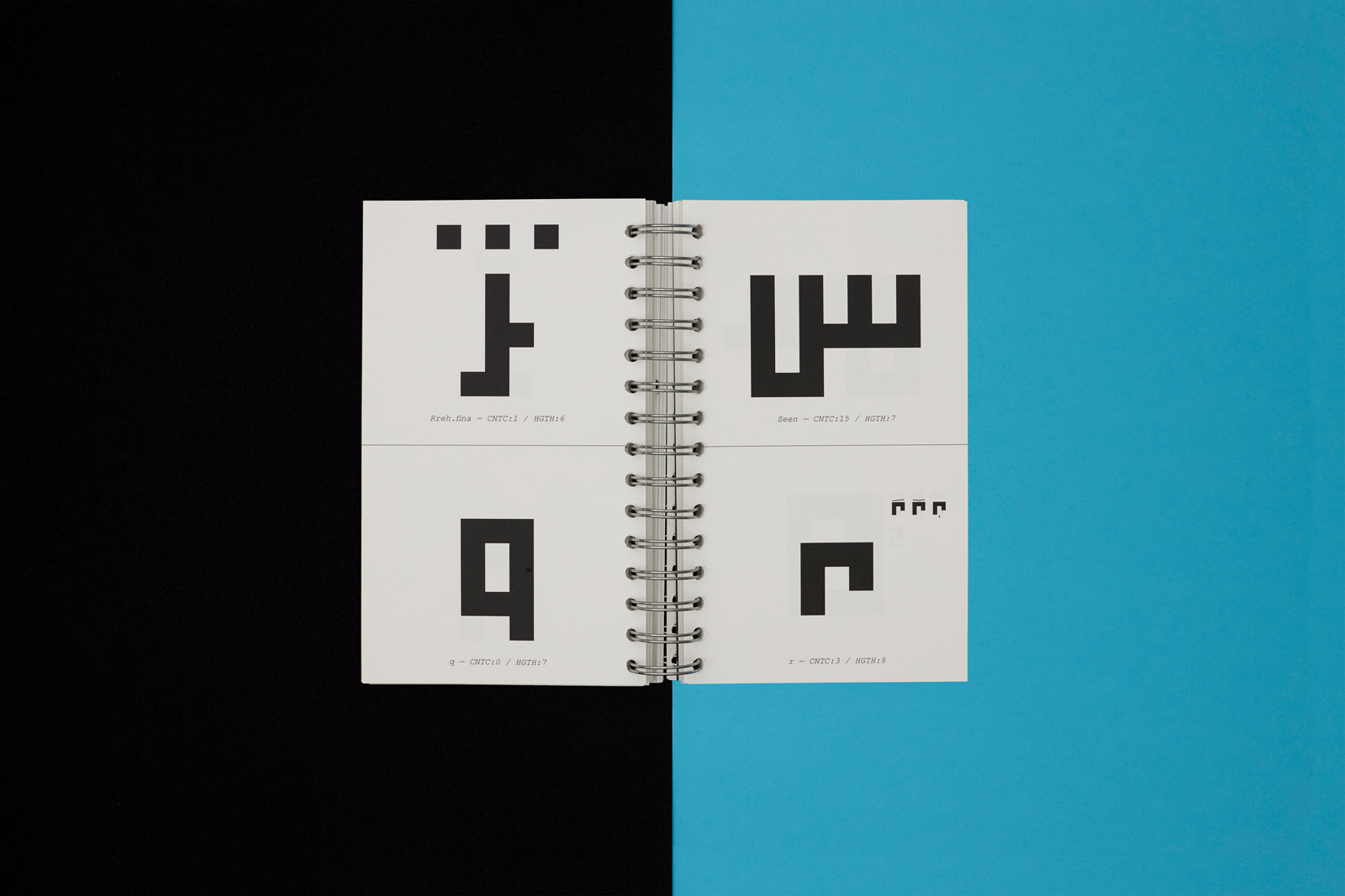 Pages intérieures de la publication du spécimen du caractère typographique Matahah 6/11