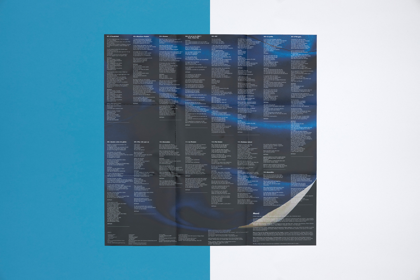 Poster arrière contenu dans le CD de l’album Toï Toï